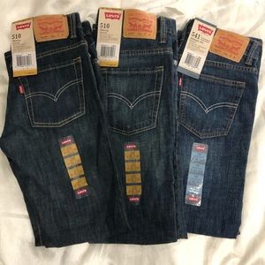 Levi’s jeans — 3 pairs of boys sizes 14 & 12 slim